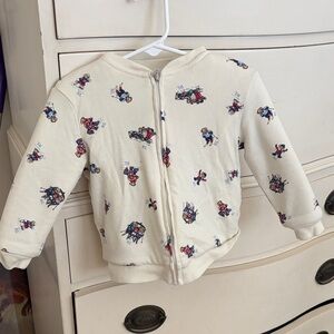 Polo by Ralph Lauren Cream Printed Puffer teddy bear jacket